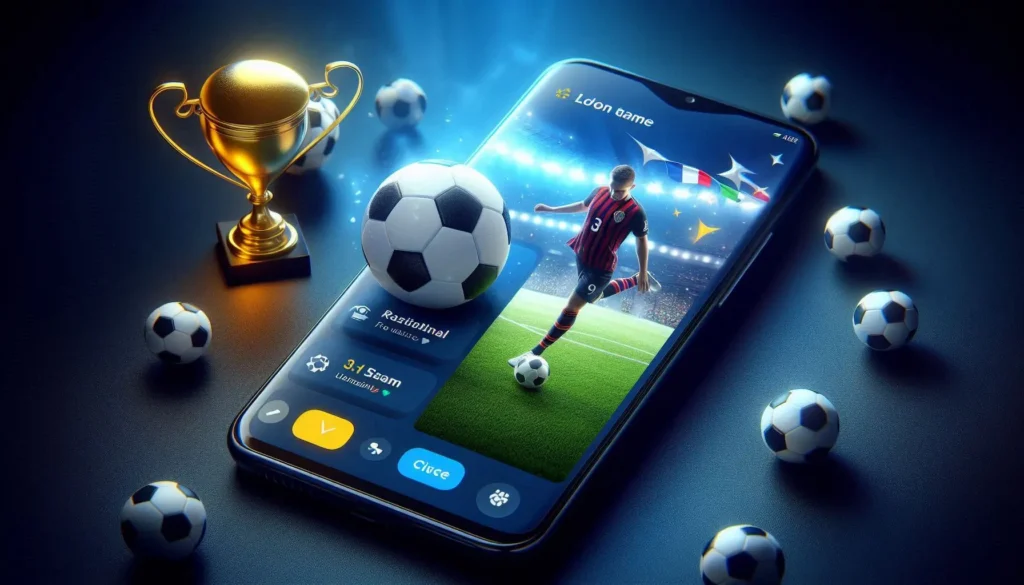 A smartphone displaying a sports streaming app with live game options.